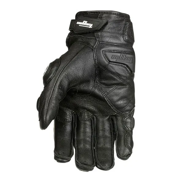 Gants de moto en cuir de vachette Smile Tech pour hommes et femmes, gants de conduite 4 saisons, noir et blanc, course isotHurbike, chevalier de vélo de course 3