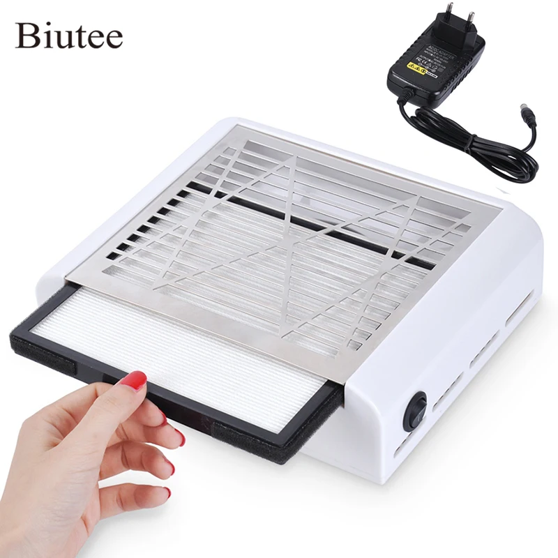 

Biutee 40W New Strong Power Nail Dust Collector Nail Fan Art Salon Suction Dust Collector Machine Vacuum Cleaner Fan