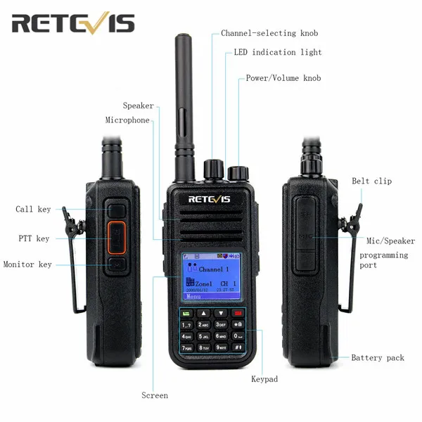 DMR Radio Retevis RT3 цифровая рация VHF(или UHF) 5 Вт(gps) VOX зашифрованная двухсторонняя радио Ham радио Amador приемопередатчик+ кабель