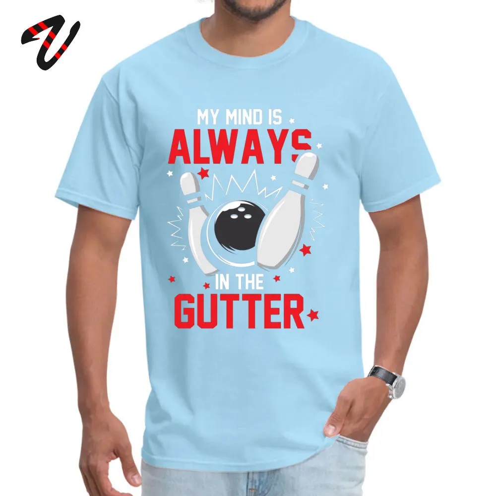 bowling Pure Cotton T Shirts for Men Short Sleeve Fitness Tight Tees Hot Sale Lovers Day Round Neck Tee Shirt Summer bowling16560 light