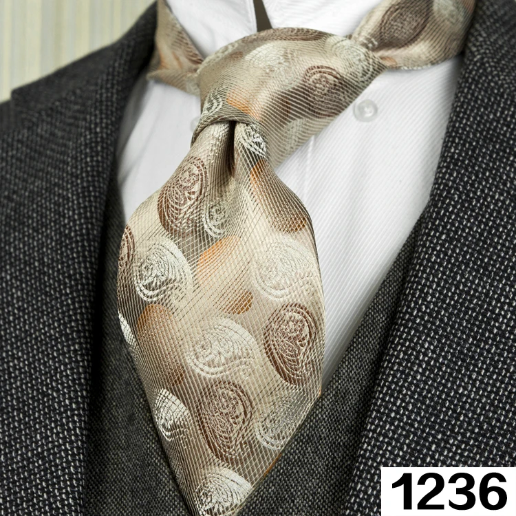 Стильный галстук с узором пейсли, цветочный узор, в горошек, многоцветный, мужской галстук, галстуки, шелк, жаккард, тканый,, костюм, подарок для мужчин