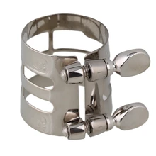 Никель покрытием саксофон-альт-саксофон Лигатура мундштука двухвинтовой