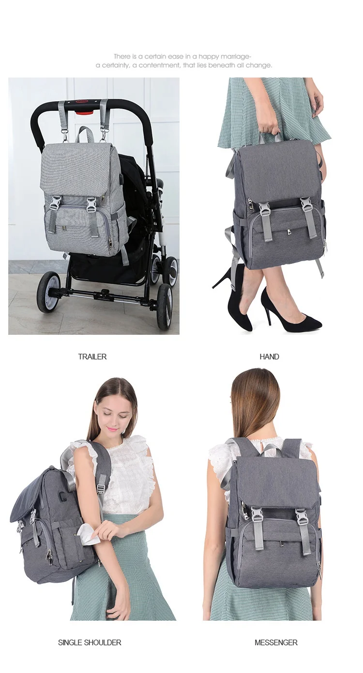 Сумка для детских подгузников с интерфейсом USB большая детская сумка для пеленания дорожный рюкзак для беременных для мам сумки для кормления