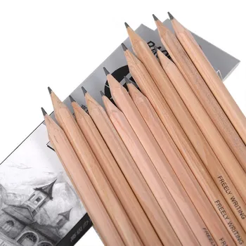 

12pc new gift Hexagon log Set Professional drawing art sketch pencil