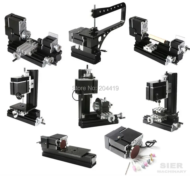 TZ8000MZP 60 Вт Гальванизированный Металл 8 в 1 Мини токарный станок с носовой рукояткой/60 Вт, 12000 об/мин лук-рукоятка 8 в 1 машина/комплект токарного станка