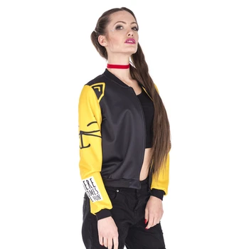 

Hot Sales Women Bomber Jacket Love Cats Printing Fashion Jaqueta Feminina Sexy Slim Basic Jacket for Woman