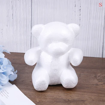 

15/20cm Polystyrene Styrofoam Foam Ball Rose Bear White Craft For DIY Party Decoration Wedding New Year Valentines Day Gift