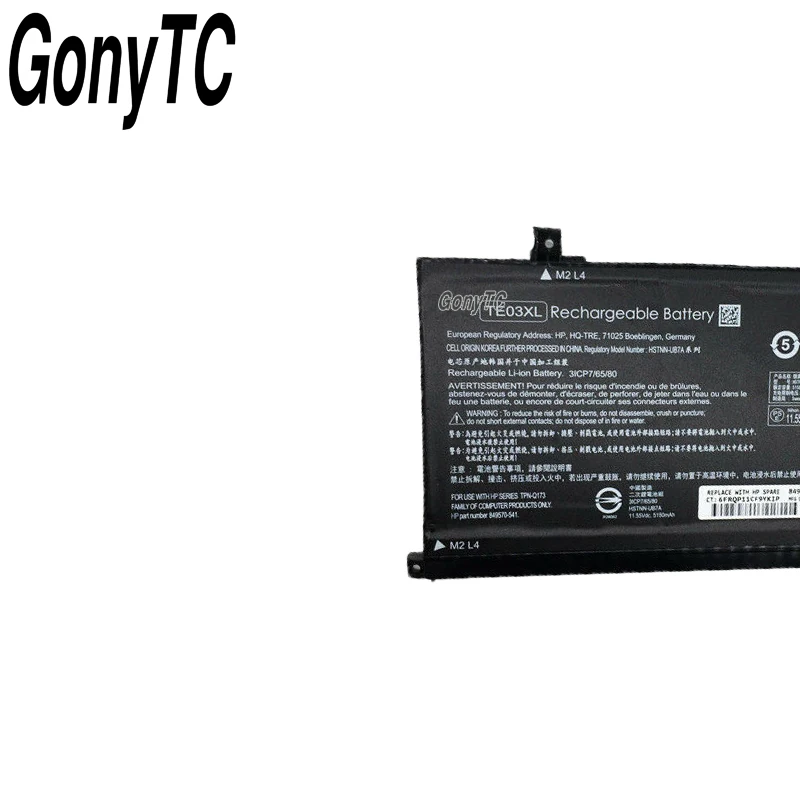  GONYTC TE03XL  origianl Laptop battery For HP TPN-Q173 HSTNN-UB7A 15-bc011TX 15-bc012TX 15-bc013TX 