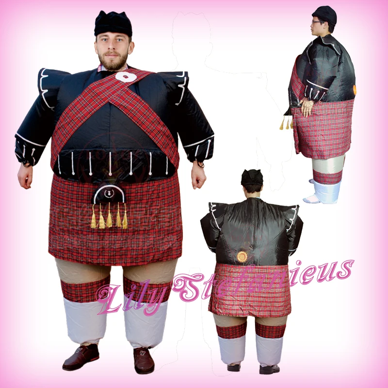 Adult Chub Scottish Bagpipe Inflatable Jumpsuit Blow Up
