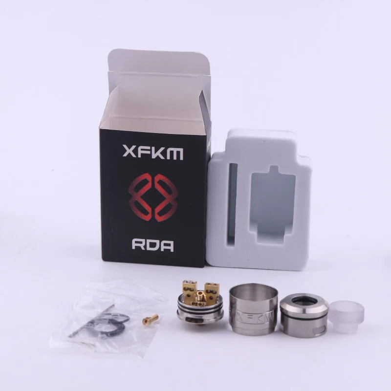 XFKM RDA атомайзер с регулируемым воздушным потоком 24 мм бак атомайзера подходит для