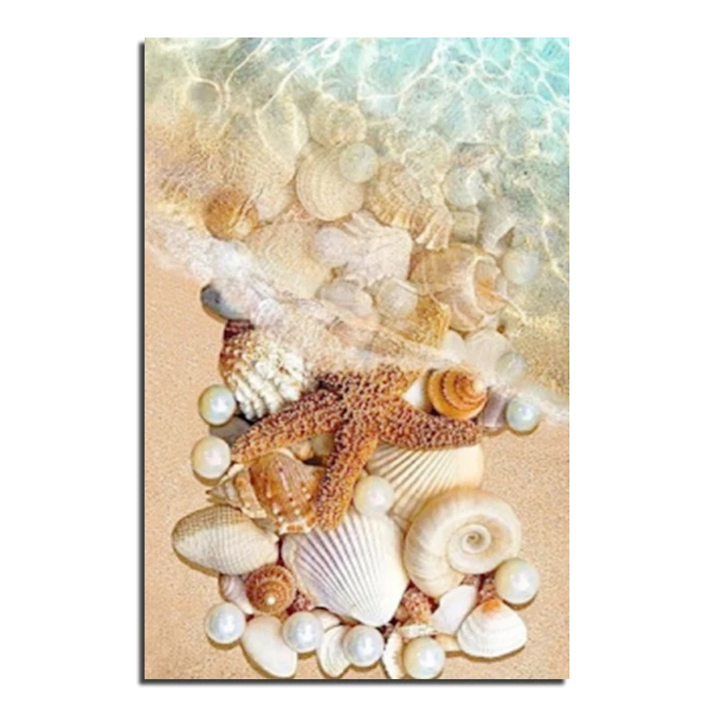 Sea shell 20X30 DIY алмазов картина украшение дома Стразы наклейки на стену вышивка рукоделие