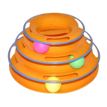 

New New Pet Supplies Cat Toys Three-tier Amusement Plate Cat Turntable Funny Cat Artifact Cat Educational Toys Trackball