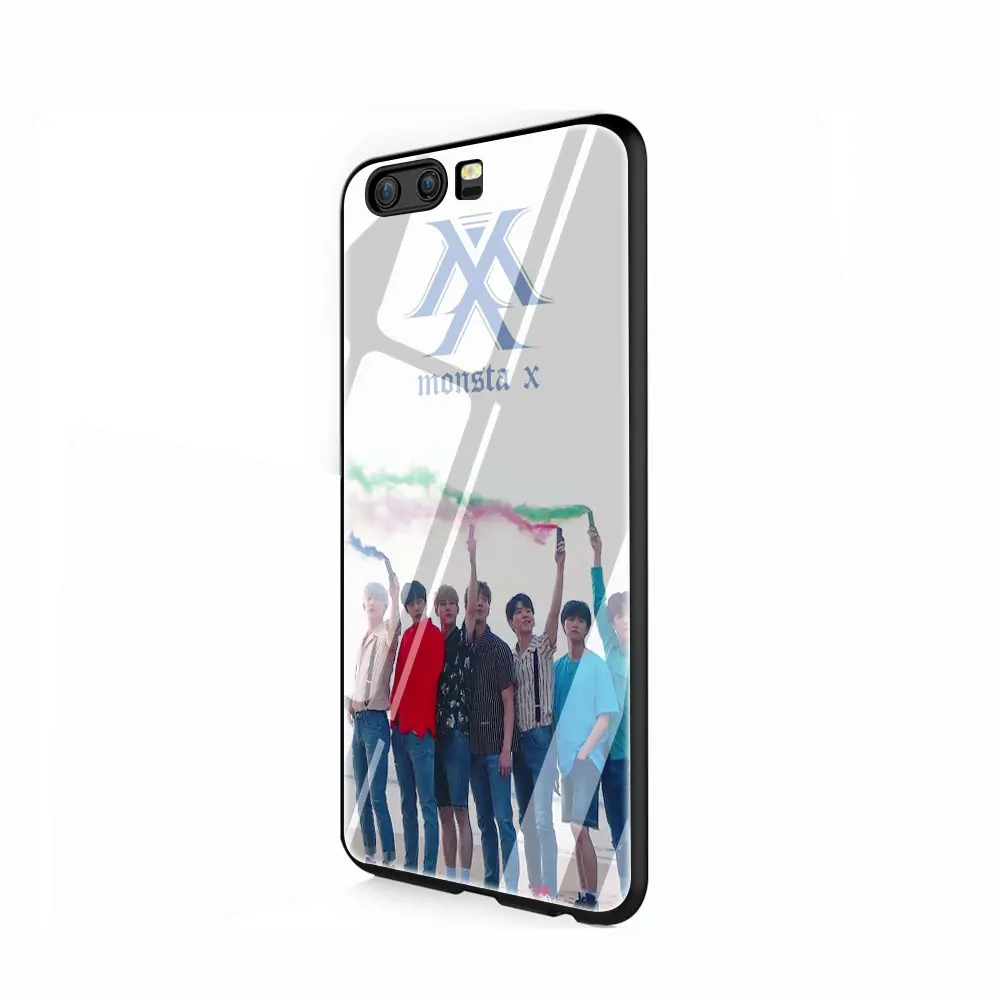 Monsta X KPOP мальчик группа закаленное стекло чехол для телефона huawei mate P 10 20 30 Lite Pro Y9 Honor 8X 7A - Цвет: G12