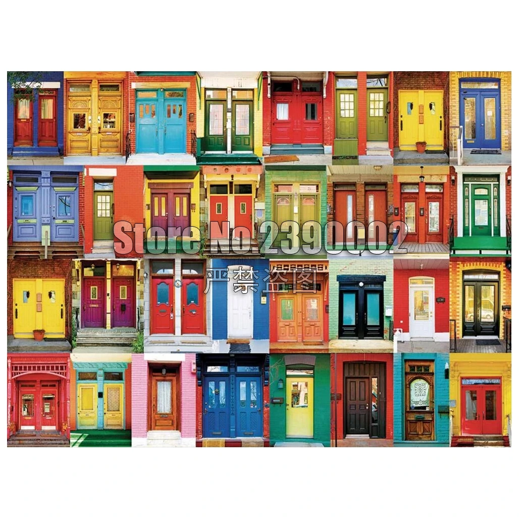 Colorful Montreal Doors DIY Full Diamond Embroidery 5D Painting Mosaic Cross Stitch scenery Needlework Crafts Home Decor | Дом и сад