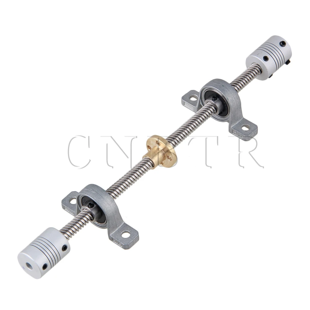 

CNBTR 0.8cm Dia 20cm Lead Screw Rod CNC Bearing Stepper Coupler Horizontal Set