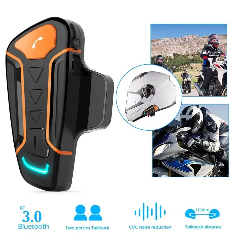 WT003 1000 m Bluetooth мотоциклетный шлем гарнитура IPX5 беспроводной домофон