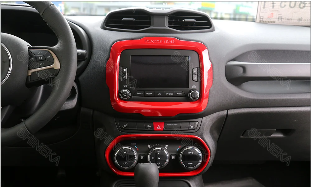 SHINEKA ABS 5 ''экран центральная консоль gps навигационная панель декоративная рамка для Jeep Renegade- автомобильные аксессуары