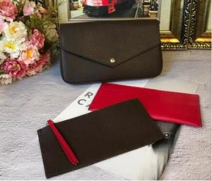 

2019 new fashion POCHETTE FELICIE bag chain three piece high quality real leather handbag lady all-match simple shoulder bag
