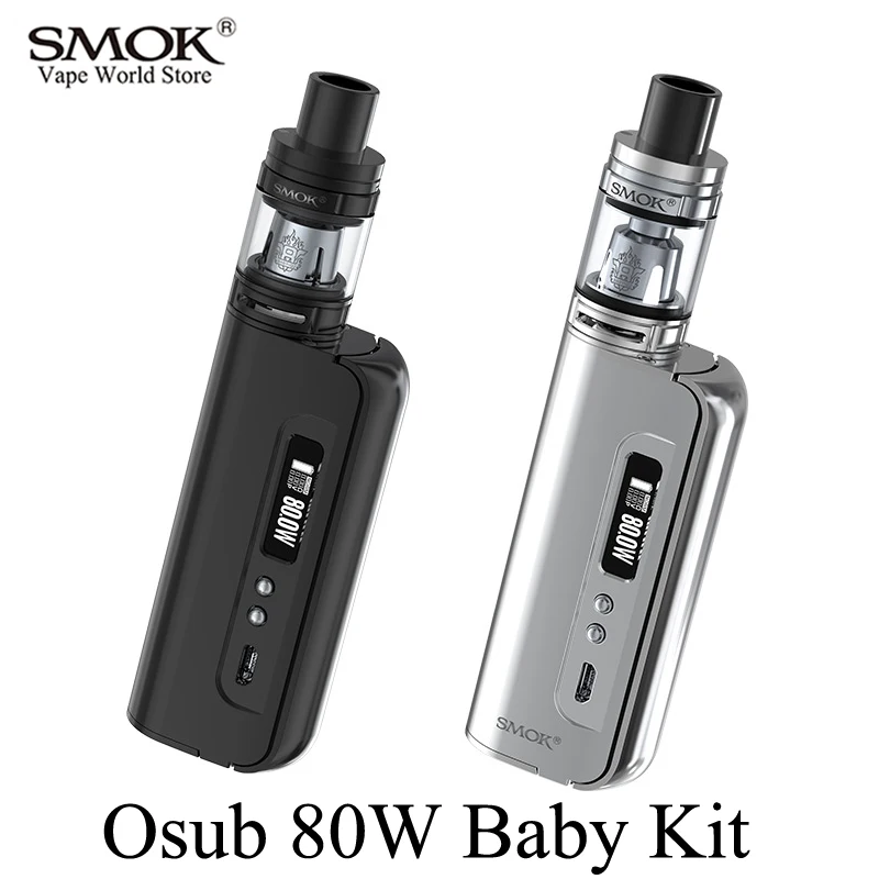 Electronic Cigarette Kit SMOK Osub 80W Baby Kit Vape Box Mod Vaporizer E Cigarette Hookah Mech Mod with TFV8 Baby Tank S052 Electronic Cigarette Kit SMOK Osub 80W Baby Kit Vape Box Mod Vaporizer E Cigarette Hookah Mech Mod with TFV8 Baby Tank S052