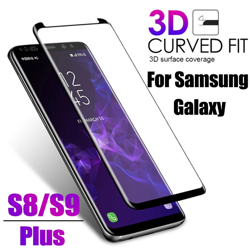 

3D protective glass on for samsung galaxy s9 plus glas s8 9s s9plus S 8 9 screen protector s8plus 8s sheet armored film Tempered