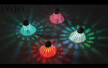 

New 4pcs/lot Dark Night Colorful Lighting LED Goose Feathers Badminton Balls Shuttlecocks Entertainment Product with Can