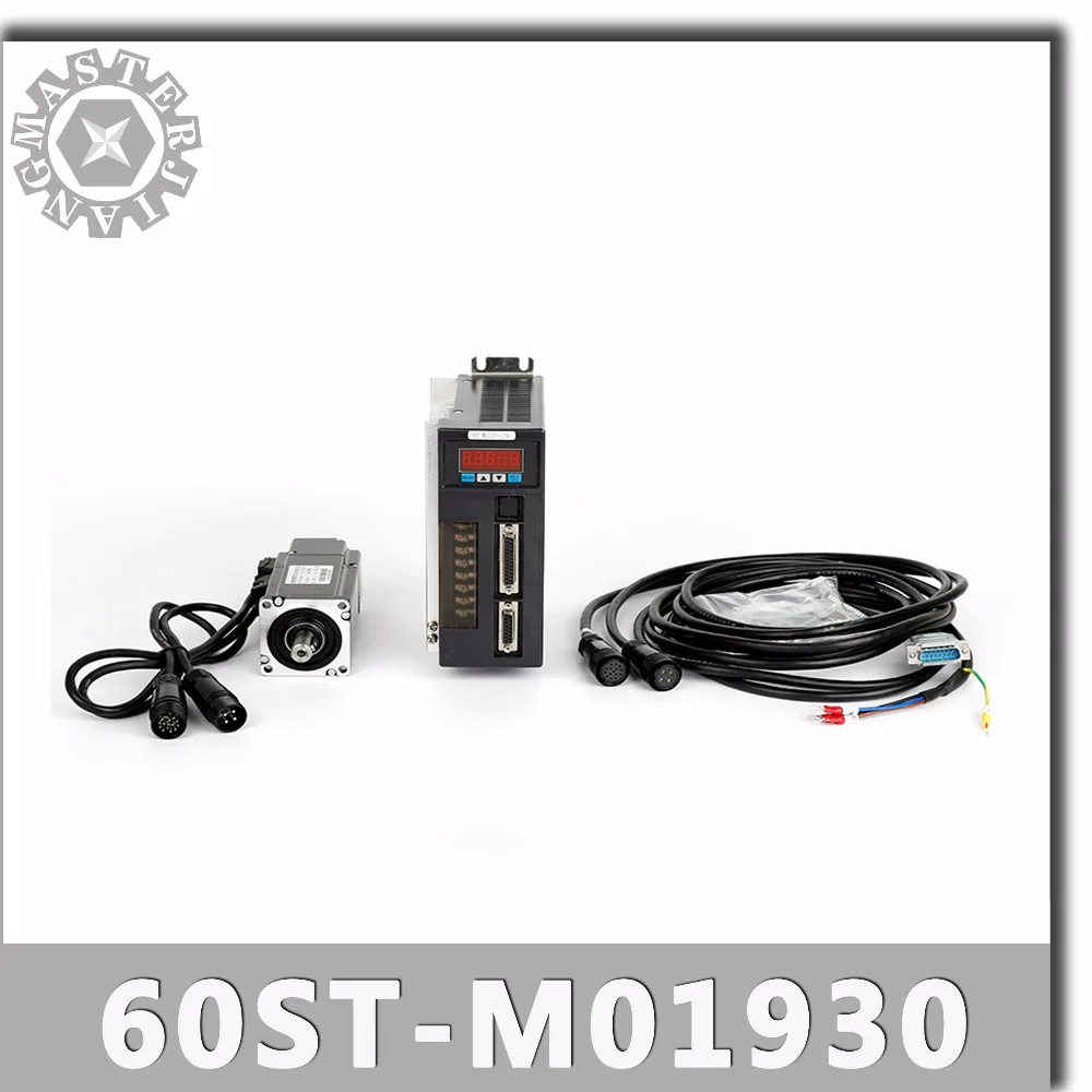 60ST-M01930 220V 600W 3000 об/мин AC Servo Мотор 1.91N.M. Однофазный серводвигатель переменного тока с постоянным магнитом, совпадающий драйвер AASD-15A