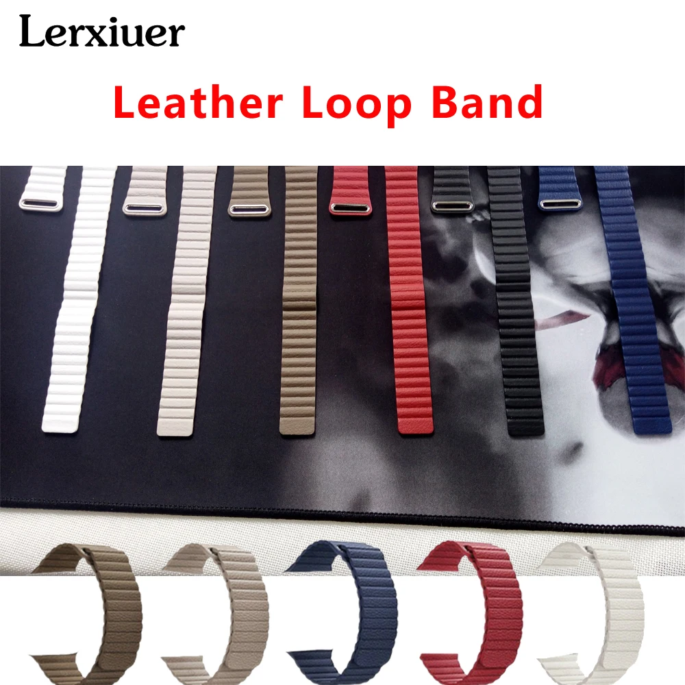 

Leather Loop strap For Apple Watch band 44mm 40mm watchband Iwatch series 4 3 2 1 correa 42mm 38mm sport wristband bracelet belt