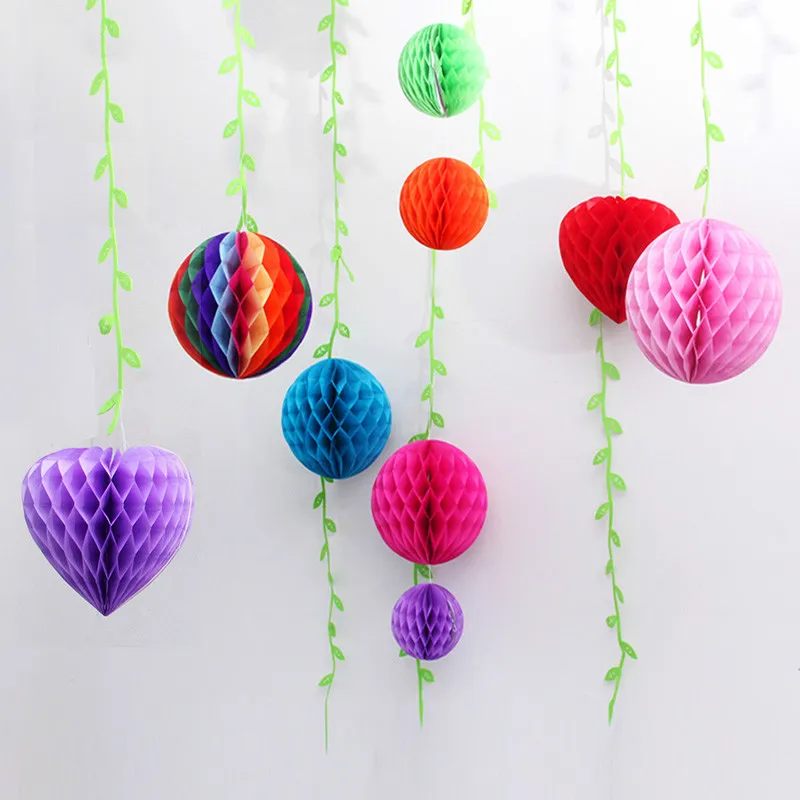 

6''15cm Honeycomb Ball Paper Flower Hanging Flower For Wedding Birthday Party Decoration DIY Handcraft Scrapbooking Babyshower