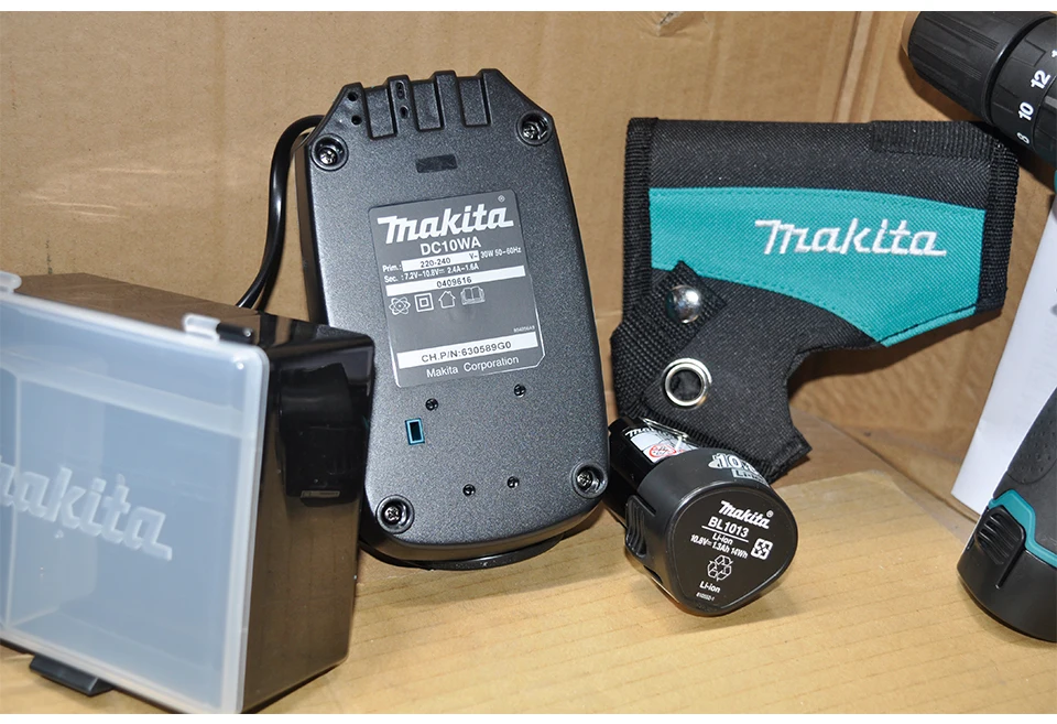 Япония Makita HP330DWE зарядки Ударная дрель литиевая батарея ручная дрель электрическая отвертка 6000-22500ipm 400-1500 об/мин 24/12N. М