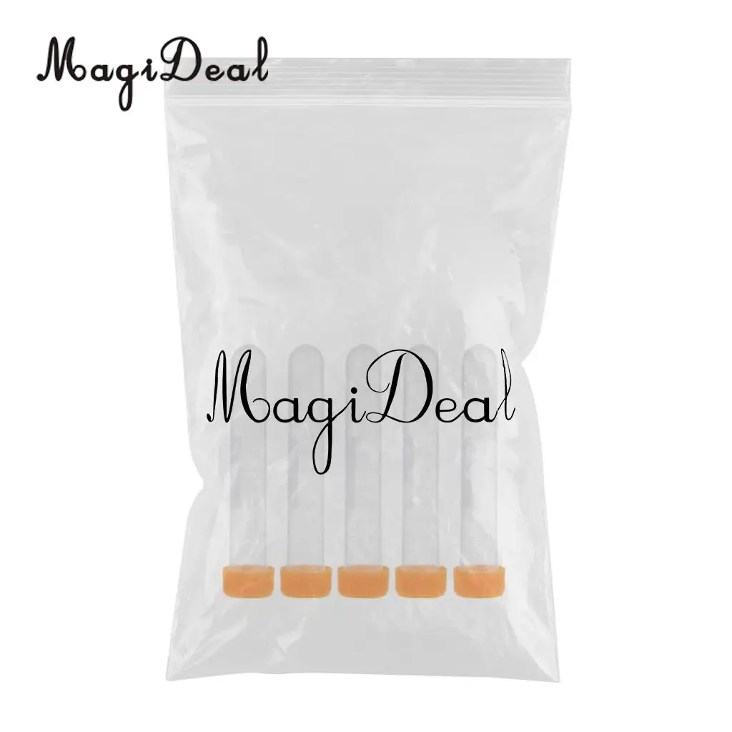 5Pcs Round Clear Knitting Sewing Needles Storage Tubes For Beads Container with Scales