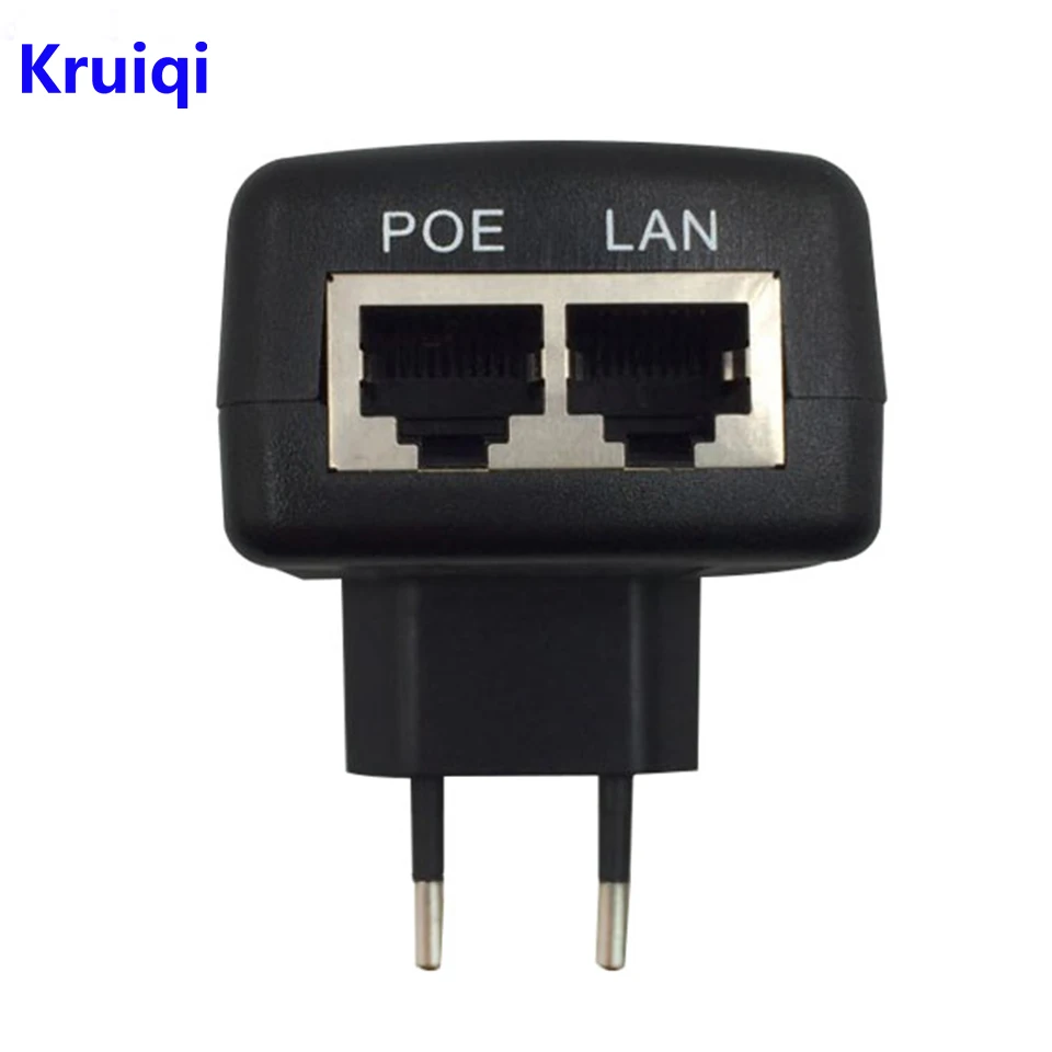 Kruiqi POE сплиттер инжектор 48 В 0.5A PoE настенный адаптер Ethernet для видеонаблюдения CCTV IP
