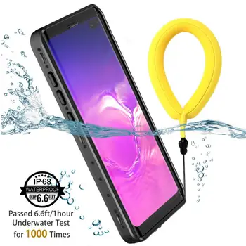 

For Galaxy S10 Plus Waterproof case Built-in Screen Full-Body Protector with Floating for Samsung Galaxy S10 With Touch ID Cover