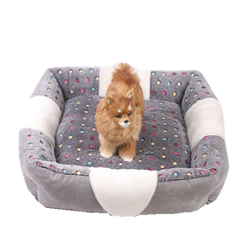 Winter Removable Soft Pet Bed Foldable Warm Dog For Large Cat Washable Convenient products All Seasons | Дом и сад