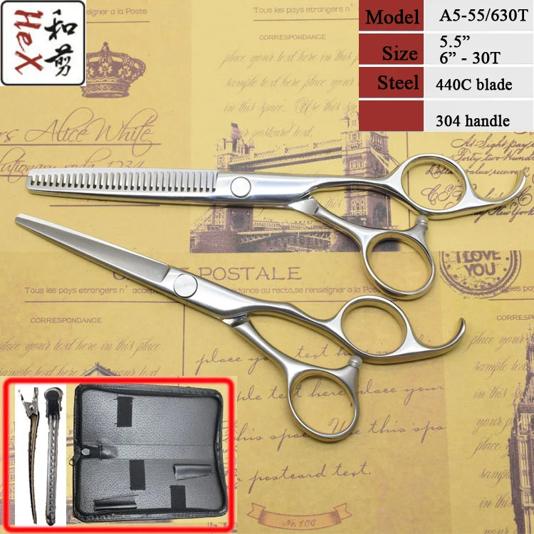 ФОТО  Free case! hair shears 5.5 set Professonal hair styling Japanese 440C scissors sets