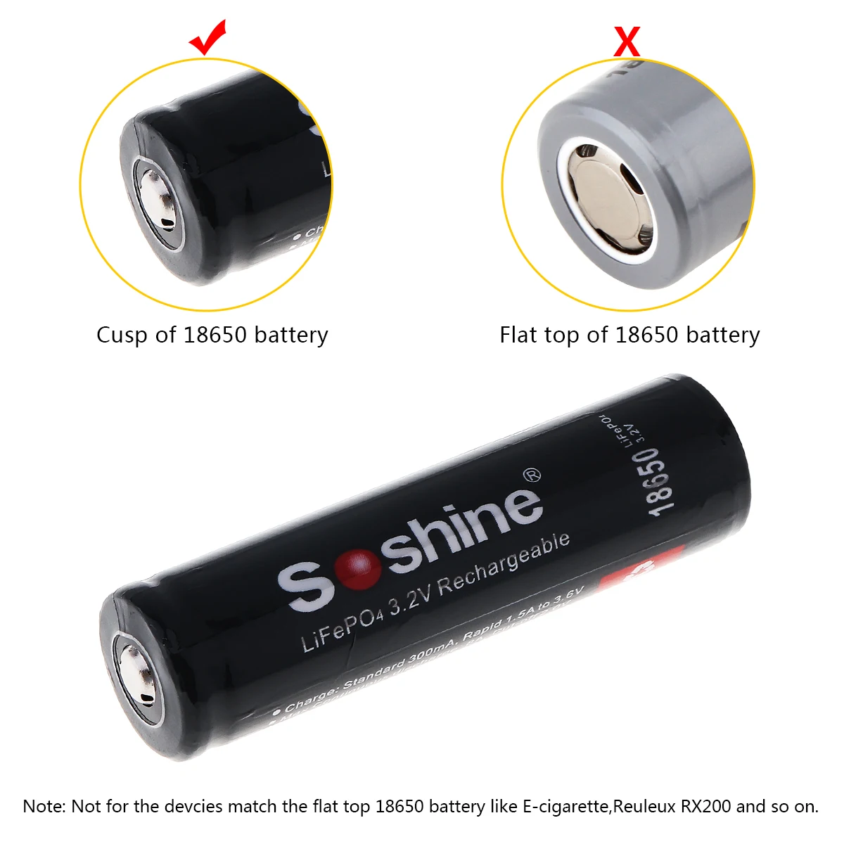 2 шт./лот Soshine 18650 Batterry 3,2 V 1800mAh LiFePO4 перезаряжаемые батареи с защитой+ чехол для батареи