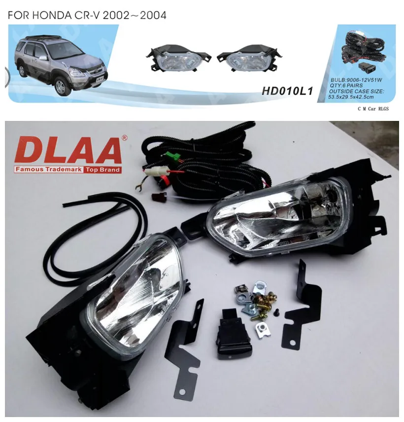 

Car fog lamps, light source, safety DLAA fog lamps, suitable for Honda CR-V 2002 2003 2004 / 9006 / 12V 51w