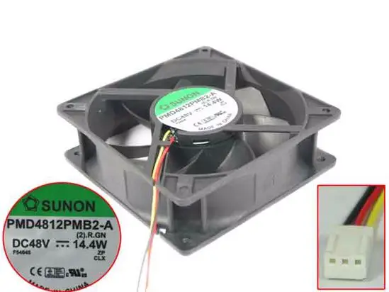 

SUNON PMD4812PMB2-A (2).R.GN DC 48V 14,4 W 120x120x38 мм 3-проводной Вентилятор охлаждения сервера