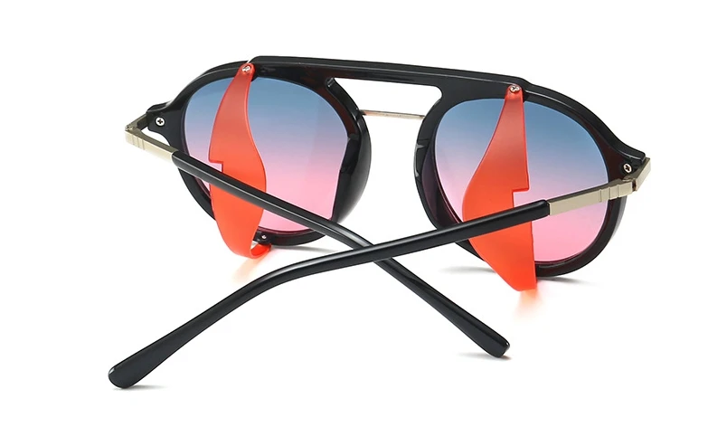Паровой панк Круглые Солнцезащитные очки для мужчин и женщин Модные Оттенки UV400 Винтажные Очки 46122