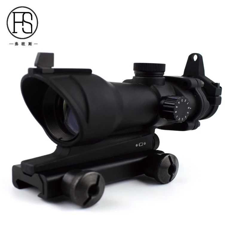 Охотничья тактическая оптика Riflescope ACOG Тип 1x32 Красная Зеленая точка прицел с креплением 22 мм