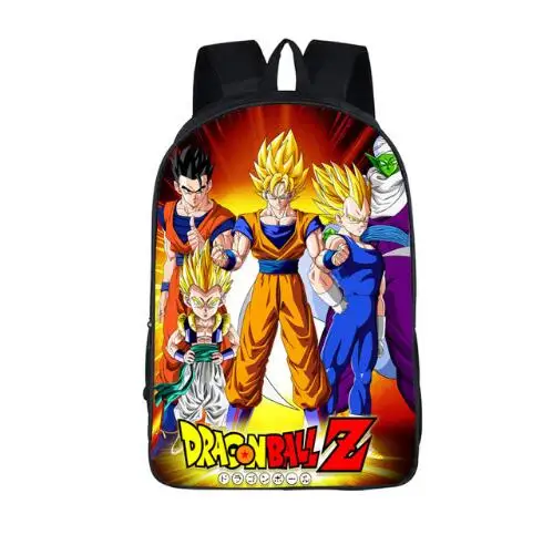 

Anime Dragon Ball Z Schoolbag for Teenager Boys Cool Saiyan Sun Goku Vegeta Children School Bag Kids Backpack