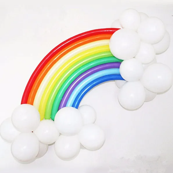 

Mix color Rainbow balloon Set Wedding Birthday Party Decoration Magic Ballons Kids Baby Assorted Latex Long Air Globos toys