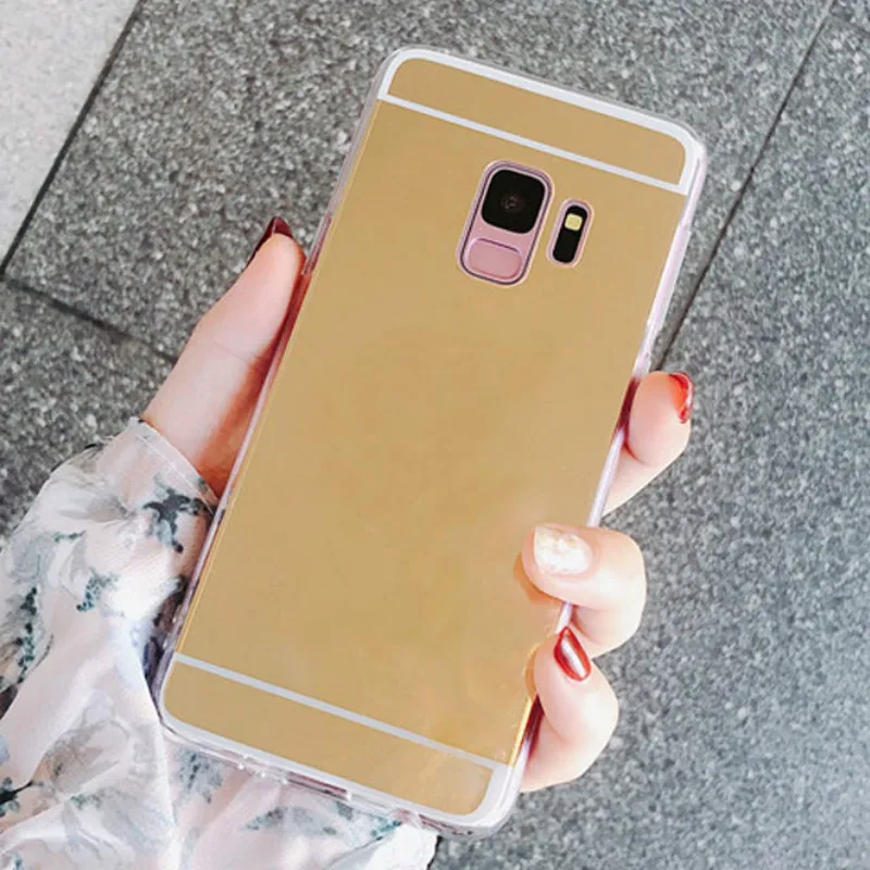 Оригинальный мягкий чехол из ТПУ с зеркалом для samsung A6 A8 2018 A3 A5 J3 J4 J5 J6 J7 J8 плюс 2017 S8