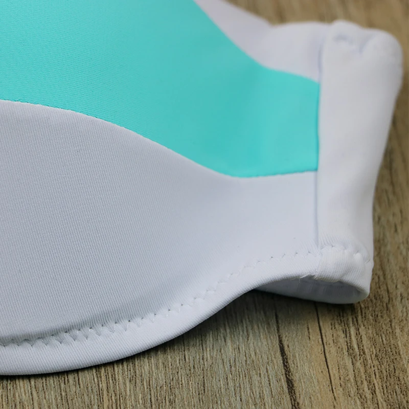 2017 New top sexy solid swimwear push up bikini bandage sport suit high cut bathing suit bandeau swimsuit women bikini set 2507