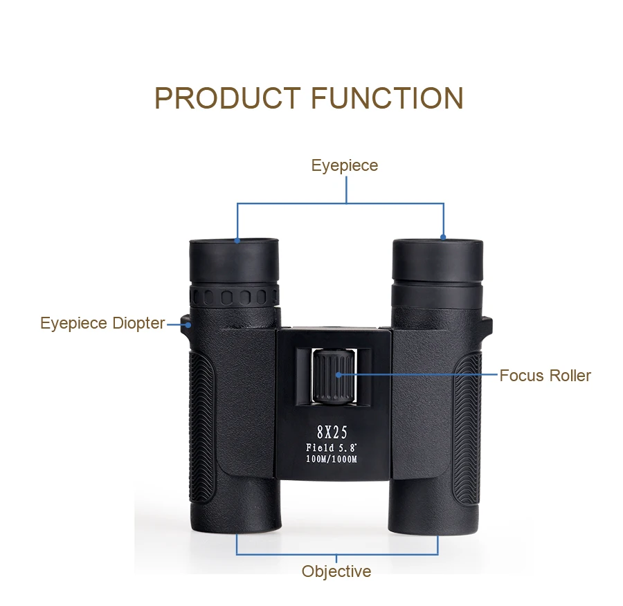 Зум 8X25 HD телескоп мощный телескопический Открытый Спорт Путешествия Кемпинг Охота бинокль jumelles