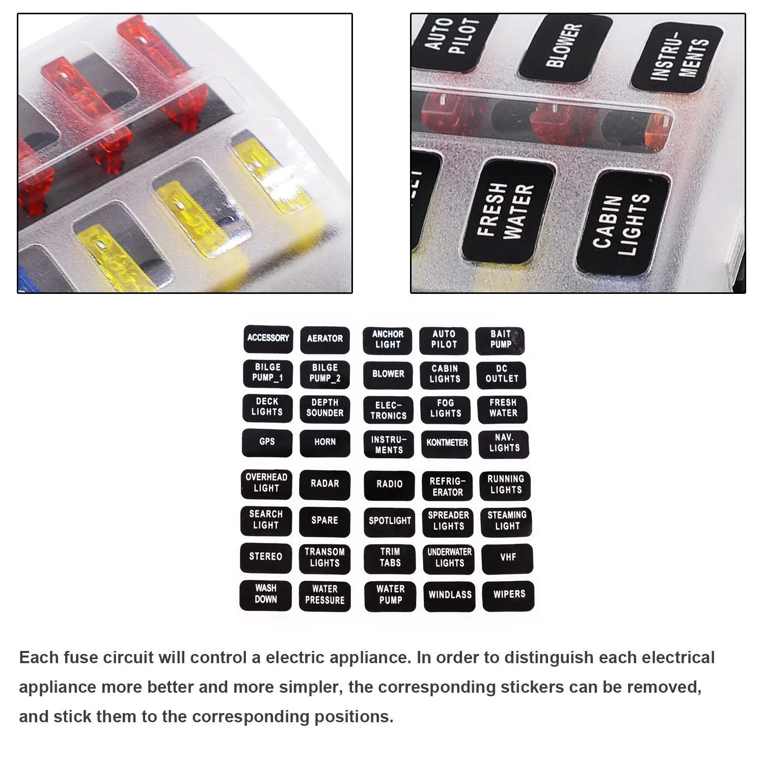 New 12 Way Blade Fuse Box Holder with LED Warning Light Kit for Automotive Car Marine Boat,5A 10A 15A 20A Free Fuses Led Mar26-in Fuses from Home ...