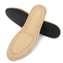 Кожаные стельки тонкие дышащие мягкие впитывающие Пот Спортивные поглощения натуральная кожа латексные стельки для мужчин женщин