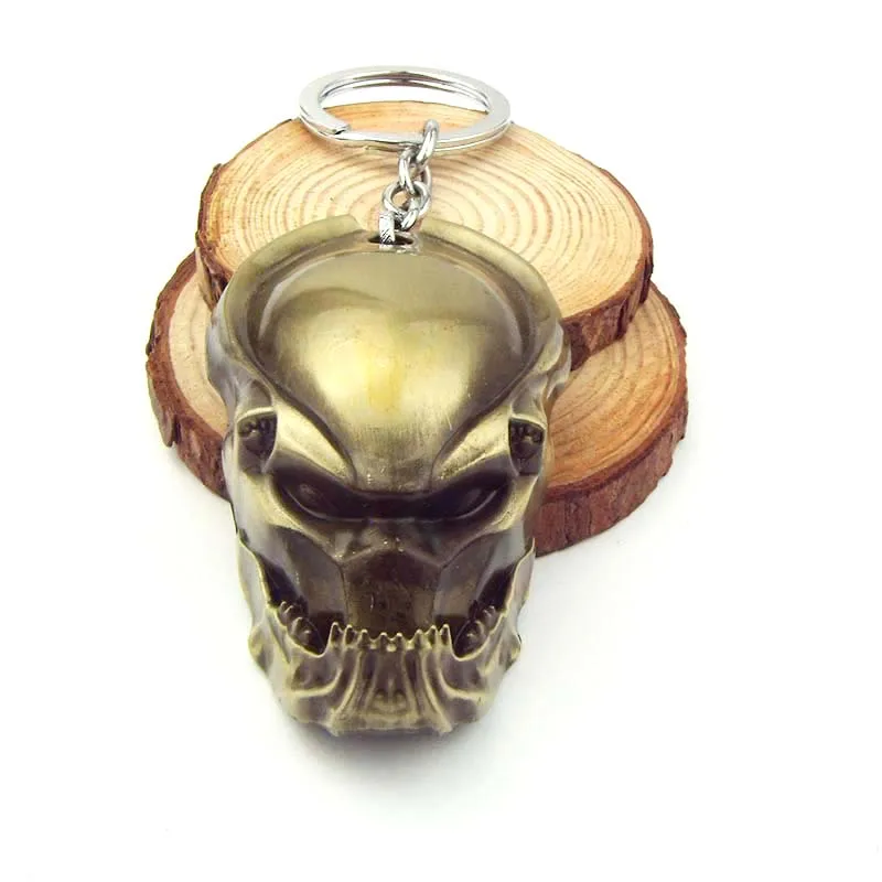 Joyería alienígena depredador llavero de moda anillo de la joyería para hombres llaveros porta-chaves porte clef