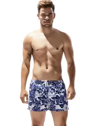 2019 летние быстросохнущие пикантные для мужчин пляжные шорты с цветочным принтом Drawstring короткие мотобрюки Спорт загара сёрфинг