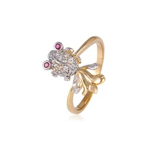 Xuping anillo moda de alta calidad del encanto del diseño Multicolor oro plateó los anillos joyería promoción del regalo de boda para para S18-11026