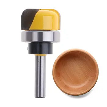 

1-1/8" Diameter Bowl Cemented Carbide Router Bit Dish Tray Carving Woodworking 8mm Shank For Wood Cutting Tool